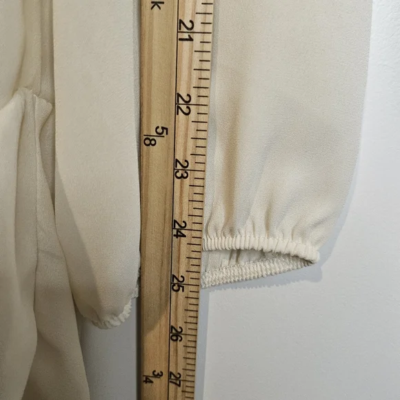 Miin Ivory Lace Long Sleeve Romper Size L Boho Bridal Chic Romantic One Piece - Picture 13 of 16